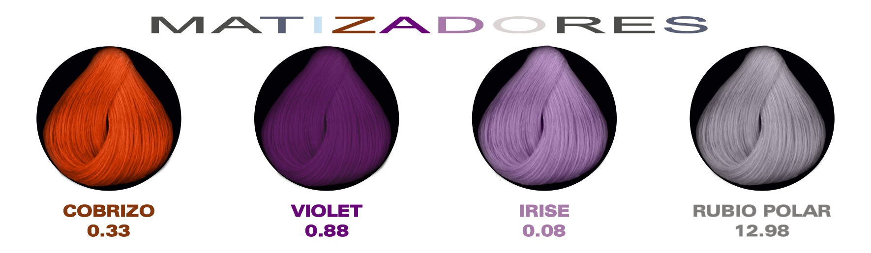 TINTES MATIZADORES COBRIZO VIOLET IRISE Y RUBIO POLAR
